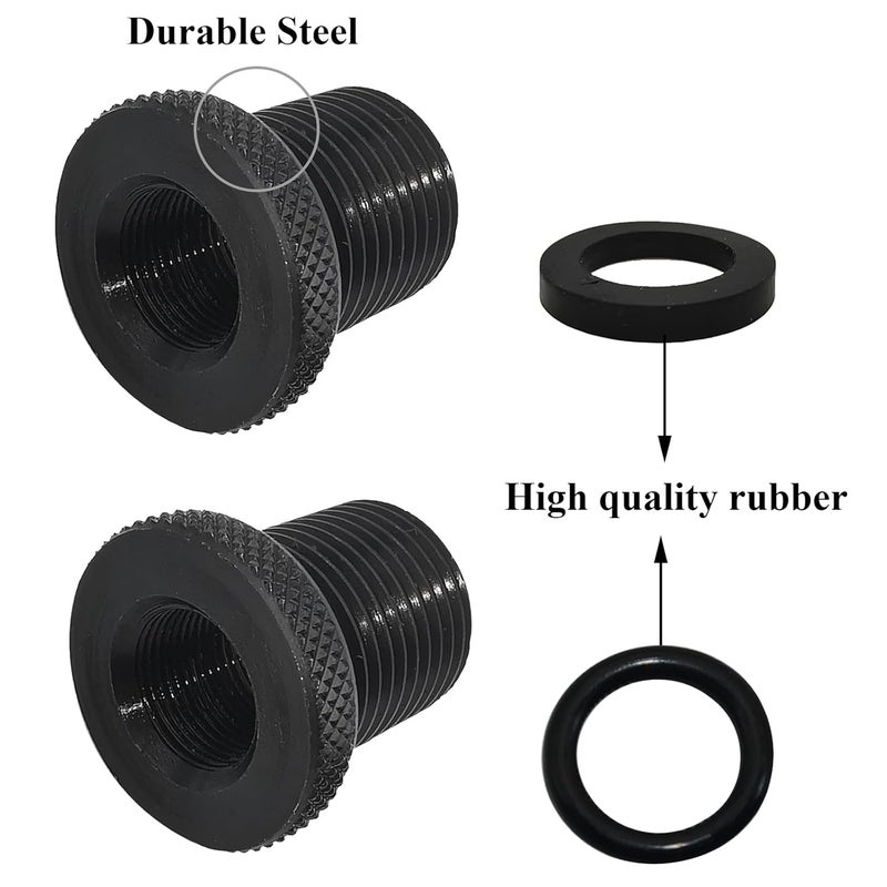 Gugaguga 2 Pack Thread Adapters and Washers, 1/2 * 28-3/4 * 16, Black - Image 4